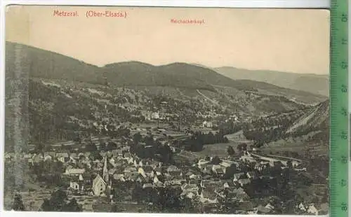 Metzeral, 1916, Verlag: Emil Hermann, Strassburg, FELD- POSTKARTE ohne Frankatur,  mit Stempel, 28.1.16