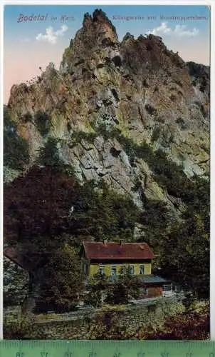 Bodetal, Königsruhe, 1920, Verlag: Luis Glaser ,Leipzig,  POSTKARTE mit Frankatur,  mit Stempel, 30.8.20