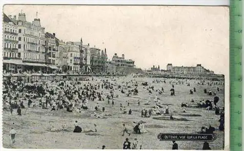 Ostende, Vue sur la Plage 1917, Verlag:--------, FEL D- Postkarte ohne Frankatur  mit Stempel, ALTENGRABOW,  2.6.17