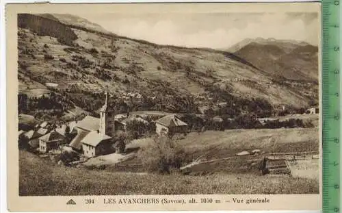 Les Avanchers-Vue gènèrale 1910/1920, Verlag: A. Moquet, le Raincy,  Postkarte mit Frankatur,  mit  Stempel,