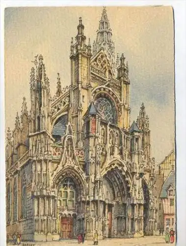 CAUDEBEC-EN-CAUX- L`Eglise Notre-Dame, Verlag: ------, Postkarte,  Erhaltung: I –II, Karte wird in Klarsichthülle