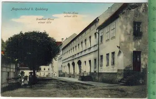 Augustusbad b. Radeberg 1918, Verlag: Alfred Hartmann, Dresden, Postkarte mit Frankatur  und Stempel, LIEGAU 7.6.18