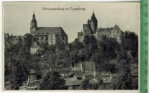 Schwarzenberg im Erzgebirge 1943,  Verlag: Wilhelm Vogel, Schwarzenberg , Postkarte mit Frankatur  und Stempel,