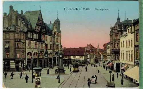 Offenbach a. Main. Marktplatz, Verlag: Karl Braun & Co., München, Postkarte