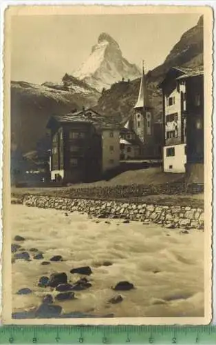 Fermatt- Matterhorn, Verlag: Ludwig Carstens, Hamburg, Postkarte,, mit Frankatur, mit Stempel