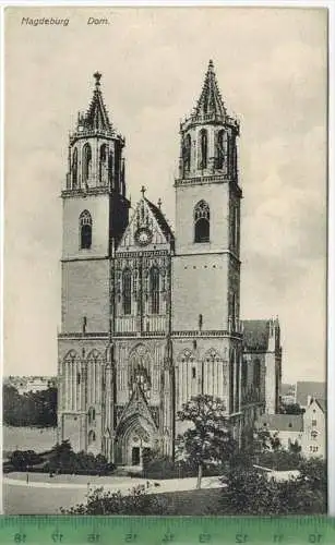 Magdeburg, Dom Verlag: H. Freytag, Magdeburg,  Postkarte mit Frankatur, mit Stempel, MAGDEBURG   18.3.08