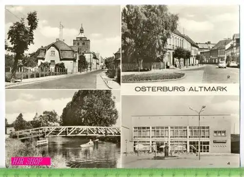 Osterburg/Altmark, 4 Felder Karte, Großformat, ungel.