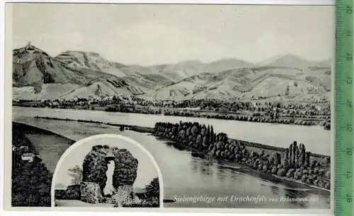 Siebengebirge mit Drachenfels um 1920/1930  Verlag: V. Dietze, Darmstadt, Nr.1015, POSTKARTE Erhaltung: I-II, Karte wird