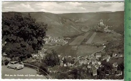 Blick von der Umkehr auf Cochem, Hotel Germania,  Verlag: Robert Cornely, Bad Wörishofen, Postkarte Mit Frankatur,