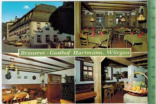 Scheßlitz-Würgau, Brauerei-Gasthof Hartmann um 1970/1980 Verlag: Reinhold Lippert, Ebermannstadt,  POSTKARTE, Mit Franka
