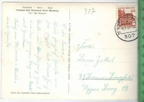 Kurhaus Bad Blenhorst, Nienburg  um 1960/1970, Verlag: Hans Wagner, Vlotho ,  POSTKARTE,  mit Frankatur, mit Stempel,