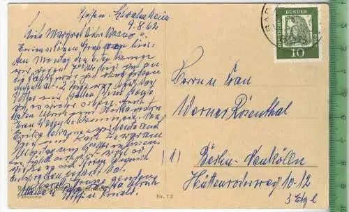 Bad Kreuznach, Panorama  um 1960/1970 Verlag:,  POSTKARTE,  mit Frankatur, mit Stempel, BAD KREUZNACH 9.8.62 Erhaltung: