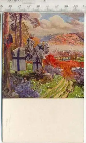 Verein für Bad Mergentheim,   Gemälde mit Reiter, Postkarte, Karte wird in Klarsichthülle verschickt.(M)