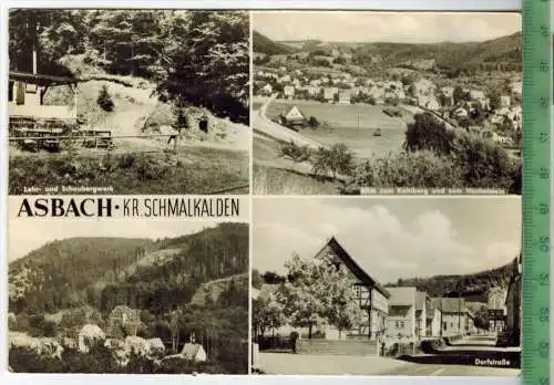 Asbach-Kr. Schmalkalden  um 1970/1980 Verlag: VEB Bild und Heimat,  POSTKARTE,  mit Frankatur, mit Stempel, SCHMALKALDEN