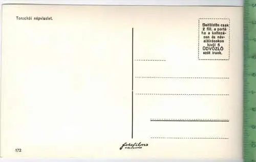 Ungarische Trachten um 1940/1950 Verlag: , POSTKARTE Erhaltung: I-II Karte wird in Klarsichthülle verschickt. (H)