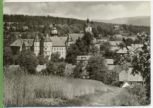 Schleusingen/Thür., Blick vom Weißenberg, um 1960/1970, Verlag: Straub & Fischer, Meiningen,   POSTKARTE mit Frankatur