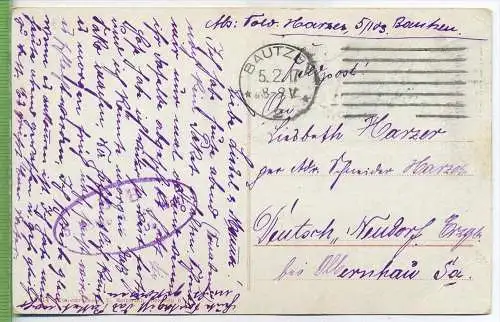 Bautzen, Fischerpforte, um 1910/1920, Verlag:, E. Rottmann, Dresden, FELD -  POSTKARTE ohne Frankatur, mit Stempel,