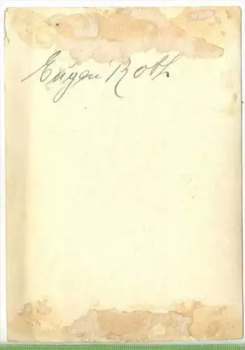 Werbekarte, Eugen Roth mit Autogramm,  Maße:16,5x11,8 cm, Ecken geknickt, besch., Zustand: II-III