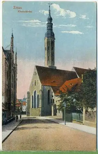 Zittau, Klosterkirche um 1940/1950, Verlag: --  , Postkarte mit Frankatur, mit Stempel , ZITTAU, 13.10.42,