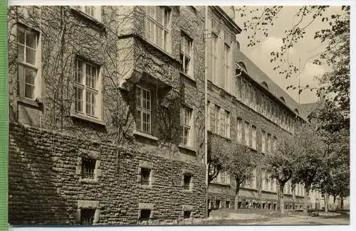 Lutherstadt Eisleben, Oberschule um 1950/1960, Verlag: VEB Bild und Heimat Reichenbach ,  Postkarte,  unbenutzt