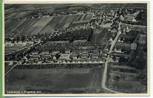Löderburg v. Flugzeug aus, um 1930/1940, Verlag: Fa. Beck- Otto Heyer, Löderburg ,  Postkarte  unbenutzte Karte