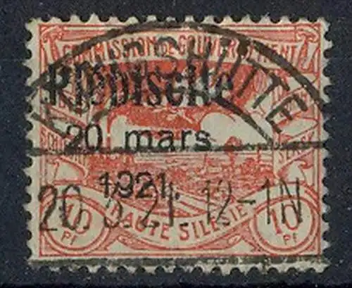 1921 Oberschlesien, Volksabstimmung mit  Bedr. Aufdruck.,  MiNr. 30 gest,  Zustand: I-II
