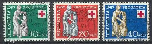 Schweiz,1957, MiNr.642+643+645,Gest. Zustand: I-II
