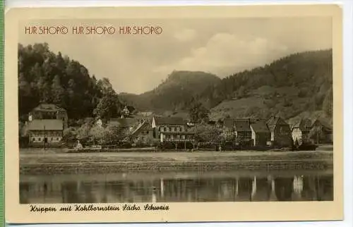 Krippen mit Kohlbornstein Sächs. Schweiz um 1950/1960, Verlag: Kurt Görtz, Bad Frankenhausen  POSTKARTE mit Frankatur,