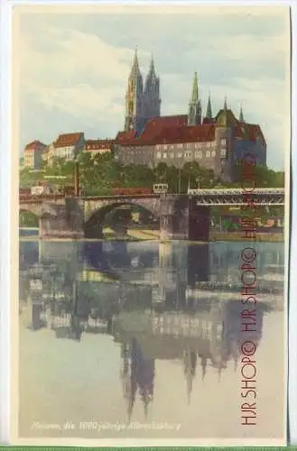 Meissen , die 1000 jährige Albrechtsburg, Pastell 1920/1930, Verlag: Franz Richter, Weinböhla-Dresden Postkarte,