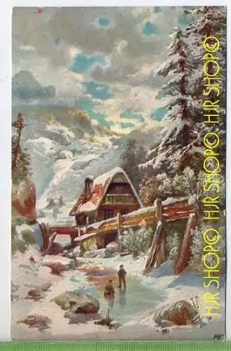 Winterlandschaft, , um 1910/1920, Verlag: ASM, Serie 509, 6 Dessins,  Postkarte, unbenutzte Karte ,  Erhaltung: I-II
