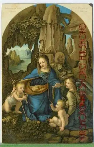 Leonardo Da Vinci, London , The Virgin of the Rocks Um 1900/1910 Verlag: Stengel&Co., GmbH, Dresden,  nr.29944  Postkart