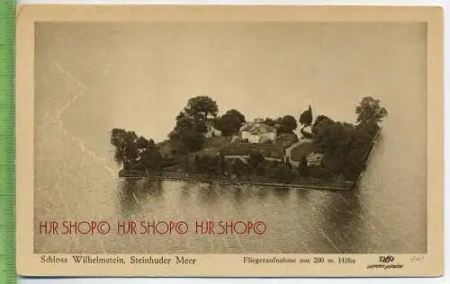 Schloss Wilhelmstein, Steinhuder Meer-Fliegeraufnahme um 1920/1930, Verlag: Heinrich Carle, Hannover Postkarte unbenutzt