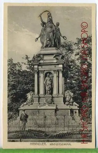 Hannover, Kriegerdenkmal um 1920/1930,  Verlag: Georg Kugelmann, Hannover, Postkarte unbenutzt,  Erhaltung: I-II