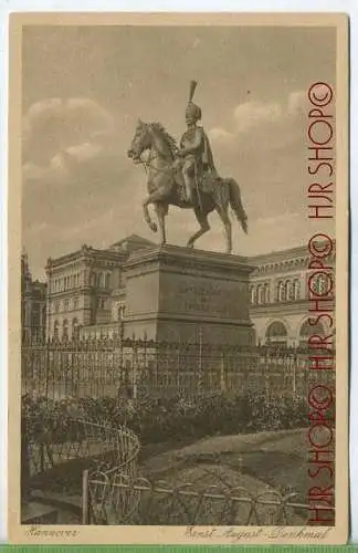 Hannover Ernst August-Denkmal um  1910/1920 Verlag: Bruno Hansmann, Kassel, Postkarte unbenutzte Karte , Erhaltung: I-II