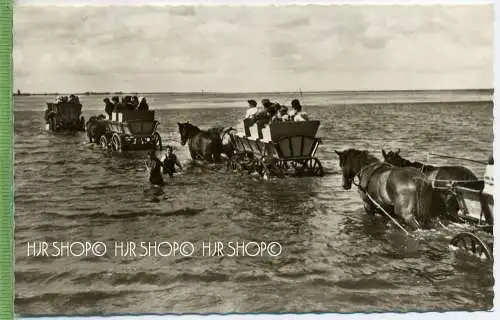Nordseeheilbad Cuxhaven-Dühne, Wattwagen um 1960/1970, Verlag: Otto Schulze, Cuxhaven, POSTKARTE , mit Frankatur,