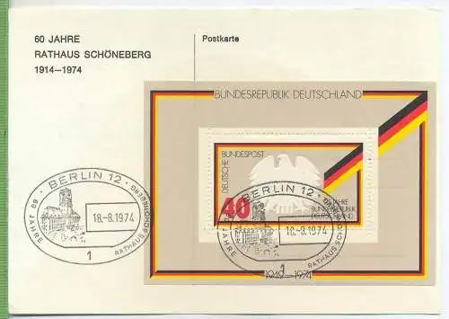 1974,  Minr.Block 10 Tagesstempel: Berlin 18.8.74 Zustand: I-II,  Brief wird in Klarsichthülle verschickt. (H)