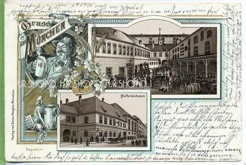 Pasing - Gruss aus München,  um 1890/1900,  Verlag: Oscar Hoegler, München,  POSTKARTE,  mit Frankatur, mit Stempel,