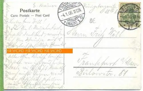 Berlin, Kaiser Wilhelm Denkmal um 1900/1910 Verlag:---, Postkarte mit Frankatur, mit Stempel, Abgang, 4.1.06 Berlin
