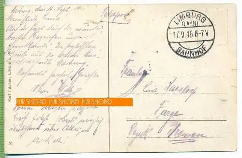 Marburg an der Lahn , um 1910/1920,  Verlag: Karl Fischer, Eltville, FELDPOST ohne Frankatur, mit Stempel,