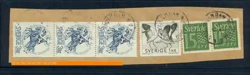 1975, Briefstück mit Marken und Stempel