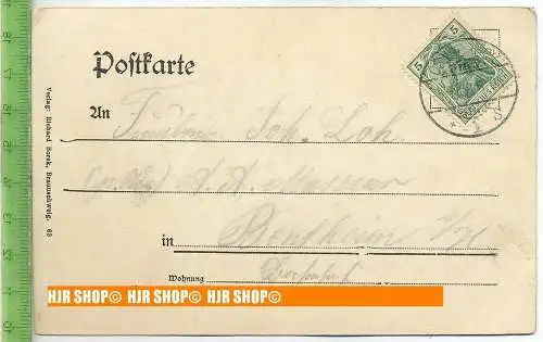 „Osnabrück, Hasepartie mit Vitischanze“  um 1900 /1910   Ansichtskarte,  mit Frankatur, mit Stempel