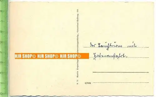 „Ostseebad Kolberg, Stimmung an der Seebrücke “, Ansichtskarte  um 1930/1940, ungebrauchte Karte