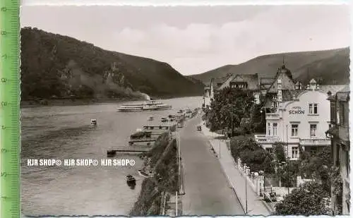 „Assmannshausen, Rheinpromenade “, um 1950/1960   Ansichtskarte  ungebrauchte Karte