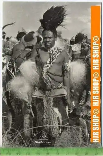 „Zulu chief“,   Ansichtskarte  ungebrauchte Karte
