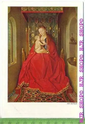 „Jan van Eyck  um 1390-1441, Madonna von Lucca“, um 1940/1950,  Ansichtskarte  ungebrauchte Karte