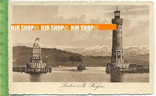 „Lindau, Hafen“, um 1930/1940,  Ansichtskarte  ungebrauchte Karte