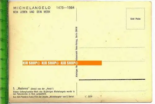 „Michelangelo, Madonna“, um 1950/1960  Ansichtskarte,  ungebrauchte Karte