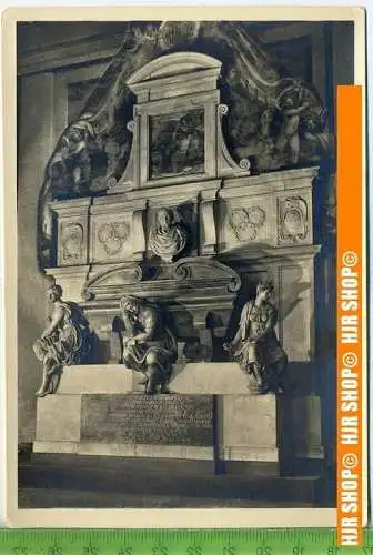 „Michelangelo, sein Grabmal“, um 1950/1960  Ansichtskarte  ungebrauchte Karte