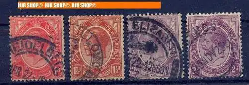 4 x Briefm. 1920/1930 Süd-Afrika, gest.