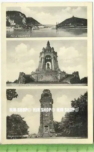 „Porta Westfalica, Dreifeldkarte“ um 1920/1930 ungebrauchte Karte